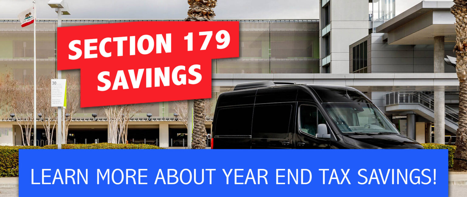 Our Vans Are Eligible For Section 179 Tax Deductions