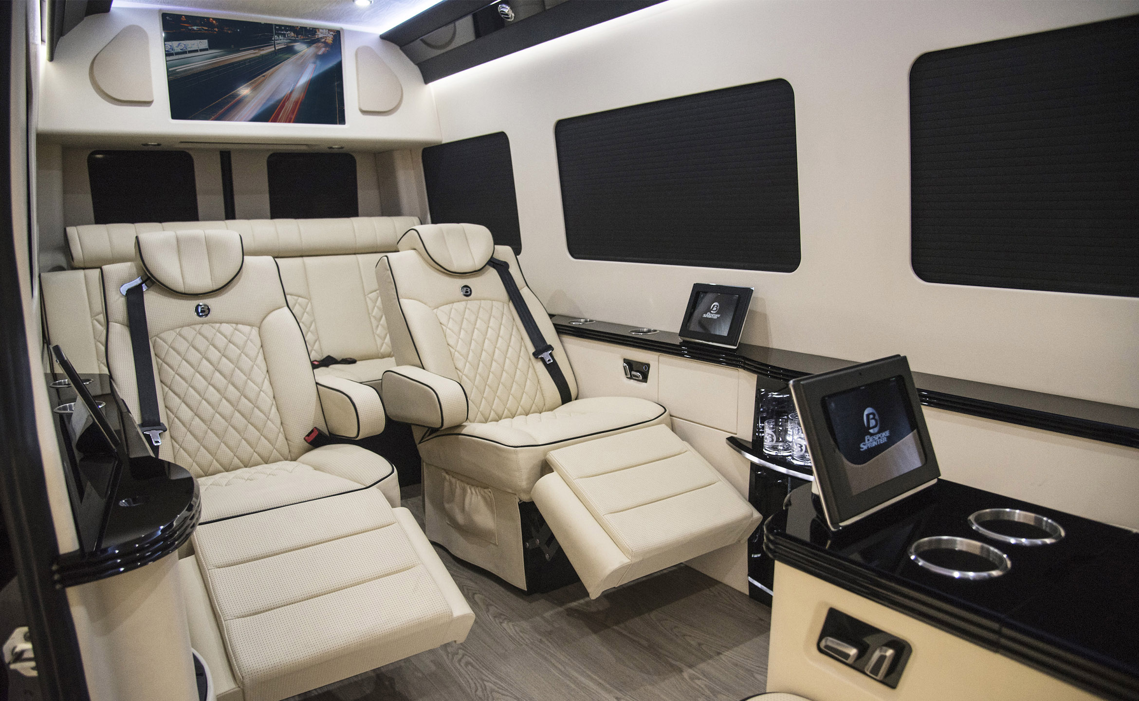 B30 Magnolia Custom Interior Mercedes Benz Sprinter Van Conversion & Luxury Mobile Offices.