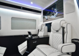 Custom Interior Bespoke Mercedes Benz Luxury Sprinter Van Conversion & Luxury Mobile Offices.