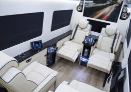 Custom Interior Bespoke Mercedes Benz Luxury Sprinter Van Conversion & Luxury Mobile Offices.