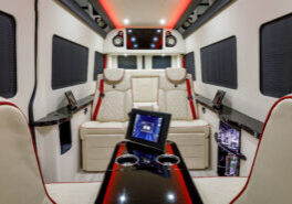 Custom Interior Bespoke Mercedes Benz Luxury Sprinter Van Conversion & Luxury Mobile Offices.