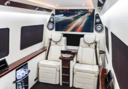 Custom Interior Bespoke Mercedes Benz Luxury Sprinter Van Conversion & Luxury Mobile Offices.