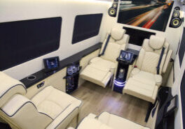 Custom Interior Bespoke Mercedes Benz Luxury Sprinter Van Conversion & Luxury Mobile Offices.