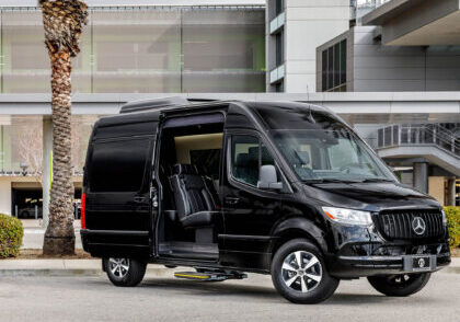 Custom Interior Bespoke Mercedes Benz Luxury Sprinter Van Conversion & Luxury Mobile Offices.