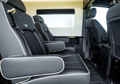 Custom Interior Bespoke Mercedes Benz Luxury Sprinter Van Conversion & Luxury Mobile Offices.