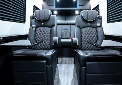 Custom Interior Bespoke Mercedes Benz Luxury Sprinter Van Conversion & Luxury Mobile Offices.