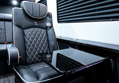 Custom Interior Bespoke Mercedes Benz Luxury Sprinter Van Conversion & Luxury Mobile Offices.