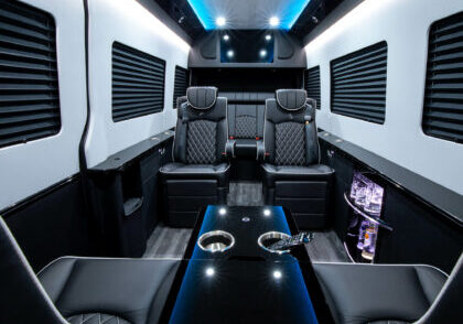 Custom Interior Bespoke Mercedes Benz Luxury Sprinter Van Conversion & Luxury Mobile Offices.