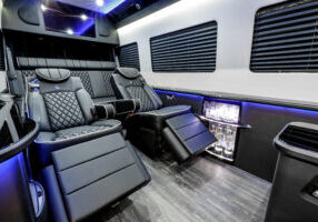 Custom Interior Bespoke Mercedes Benz Luxury Sprinter Van Conversion & Luxury Mobile Offices.