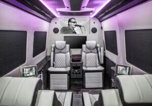 Custom Interior Bespoke Mercedes Benz Luxury Sprinter Van Conversion & Luxury Mobile Offices.